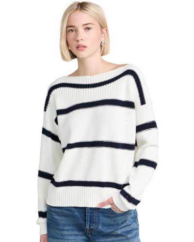 Kerri Rosenthal Kaia Stripe Sweater - White