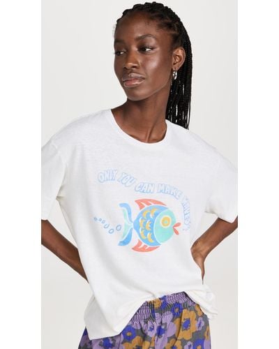 RE/DONE 90s Make Your Own Waves Easy Tee - White