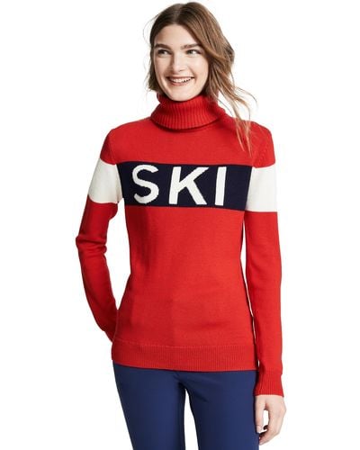 Perfect Moment Ski Intarsia-knit Wool Sweater - Red