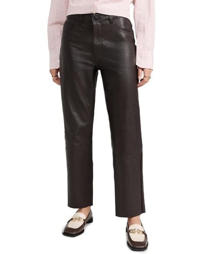 DL1961 Drue Straight Low-Rise Vintage Leather Pants  Anthropologie Japan -  Women's Clothing, Accessories & Home