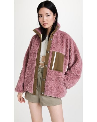Sandy Liang Panda Fleece Jacket - Pink