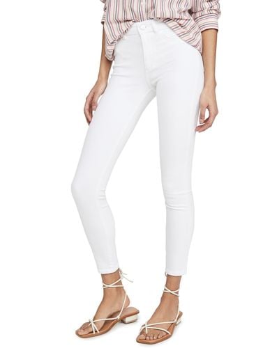 DL1961 Florence Skinny Mid Rise Ankle Jeans - White