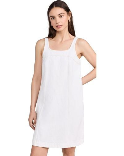 Madewell Denim Sleeveless Mini Dress - White