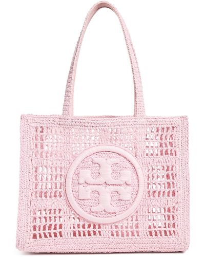 Tory Burch Ella Hand Crocheted Small Tote - Pink