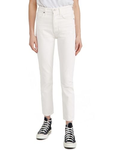Citizens of Humanity Charlotte High Rise Straight Jeans - White