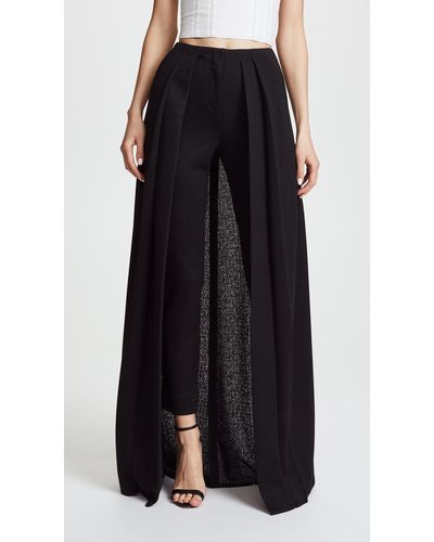 Hellessy River Slim Pants With Skirt Overlay - Black