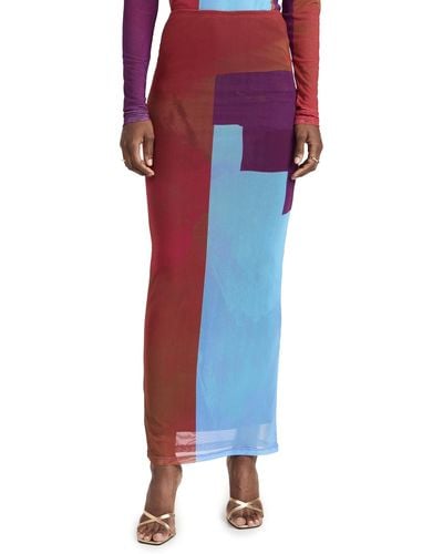 House of Aama Maxi Skirt - Red