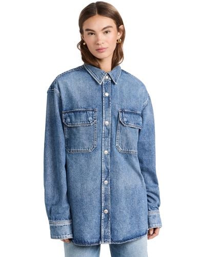 Agolde Agode Caryn Button Down Wing - Blue