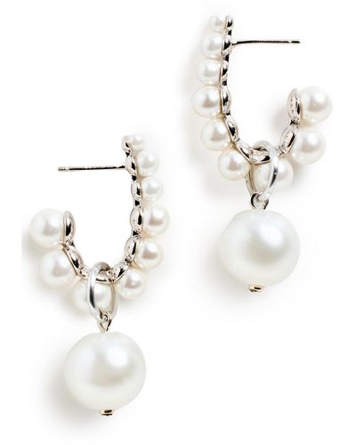 Shashi Carina Earrings - White