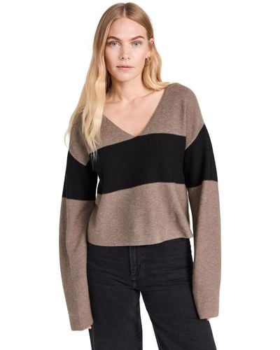 LNA Na Uca Muti Stripe Sweater - Black