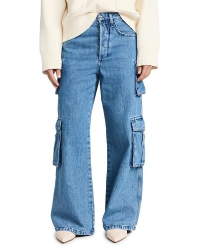 FAVORITE DAUGHTER The Carly Shortie Cargo Jeans - Blue