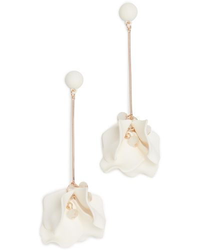 Shashi Petunia Earrings - White