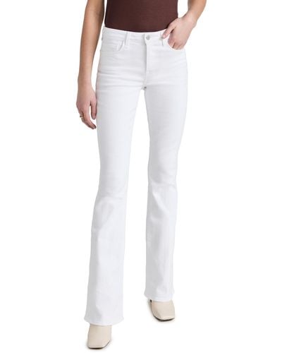 L'Agence Bell Flare Jeans - White