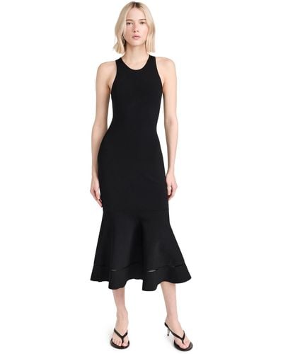 Victoria Beckham Sleeveless Fit And Flare Dress - Black