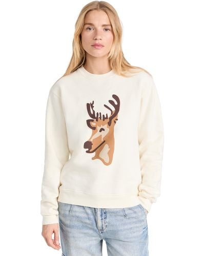 Kule The Raleigh O Deer Sweatshirt Crea - White
