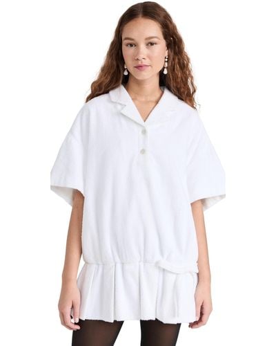 ShuShu/Tong Pleated Minidress - White