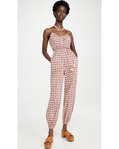 Tory Burch Printed Jumpsuit - Pink