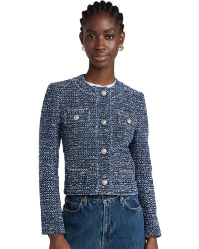 Generation Love Robin Sequin Moto Jacket in Chambray Blue – Suite 201