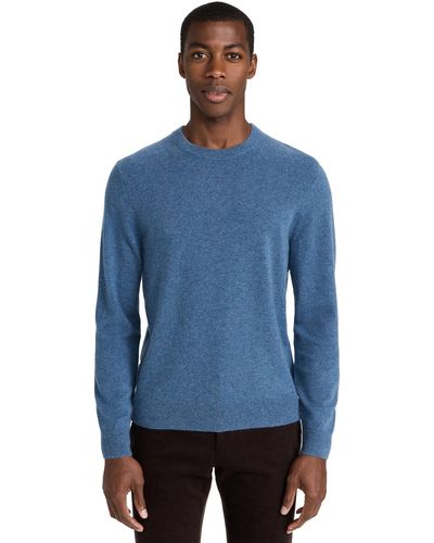 Theory Hilles Crew In Cashmere - Blue