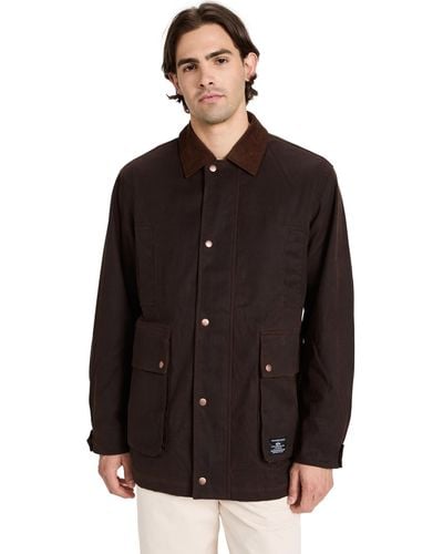 Alpha Industries Apha Industries Waxed Cotton Car Coat Chocoate X - Black