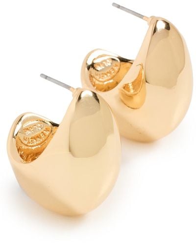 Kenneth Jay Lane Polished Dome Earrings - White