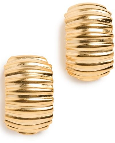 Elizabeth Cole Indigo Earrings - Metallic