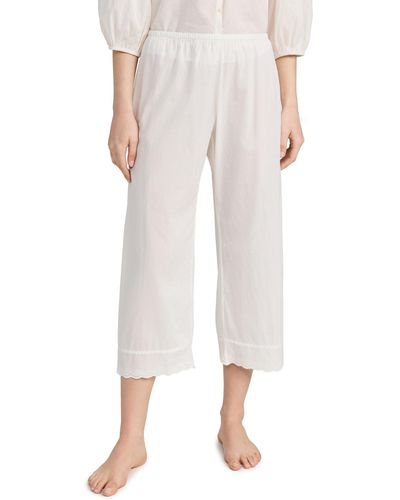 The Great The Eyelet Easy Sleep Pants - White