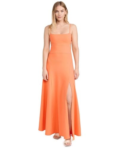 Susana Monaco Cut Out Open String Dress - Orange