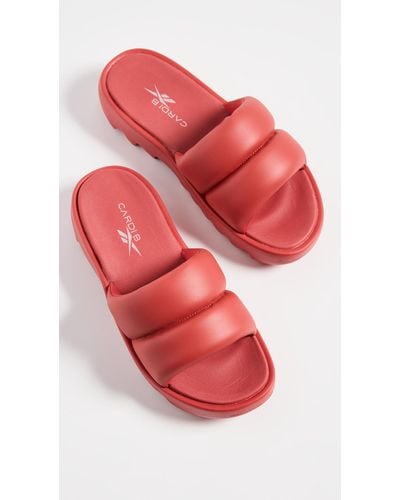 Reebok X Cardi B Slides - Red