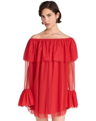 Caroline Constas Thelma Mini Dress - Red