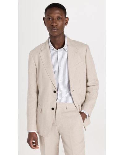Club Monaco Summer Linen Suit Jacket - Natural