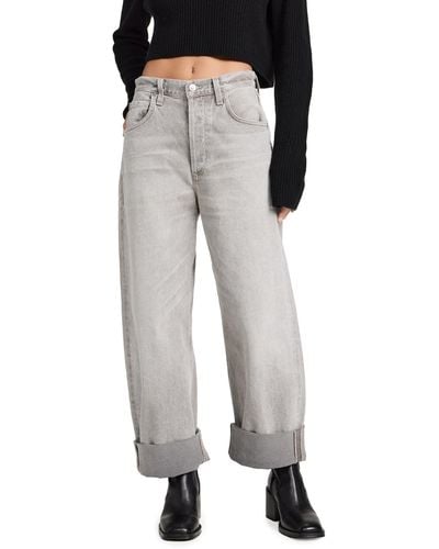 Citizens of Humanity Ayla baggy Cuffed Crop Jeans - Black