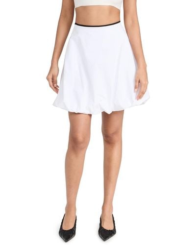 Victoria Beckham Gathered Waist Miniskirt - White