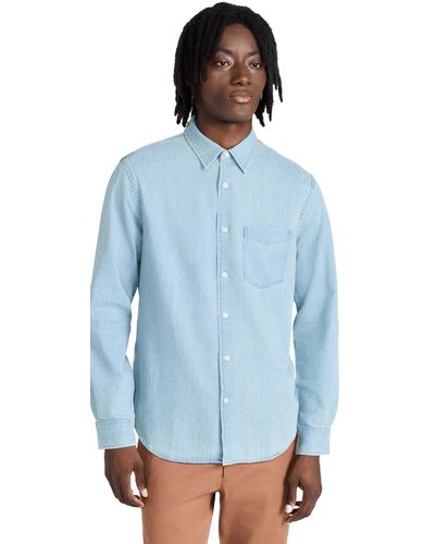 Club Monaco Clean Denim Shirt - Blue