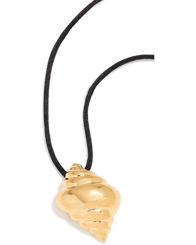 Kenneth Jay Lane Seashell Pendant Necklace - Metallic