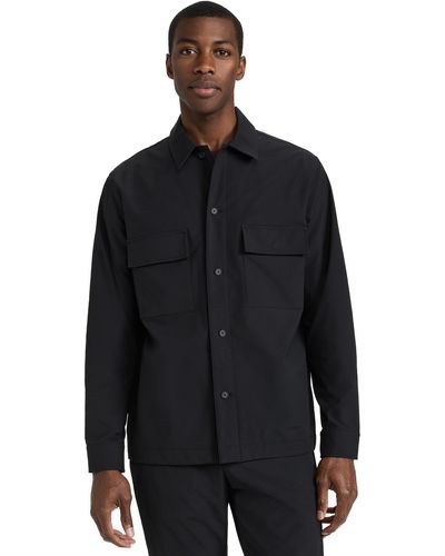 Vince Tech Dobby Shirt Jacket Back - Black