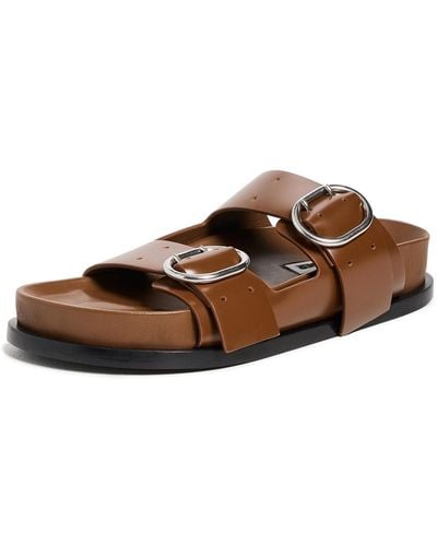 Jil Sander Leather Sandals - Brown