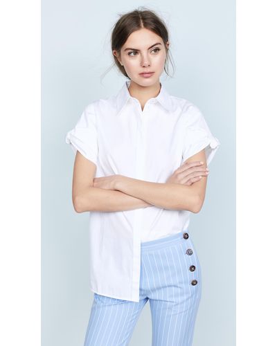 Victoria Beckham Bow Sleeve Shirt - White
