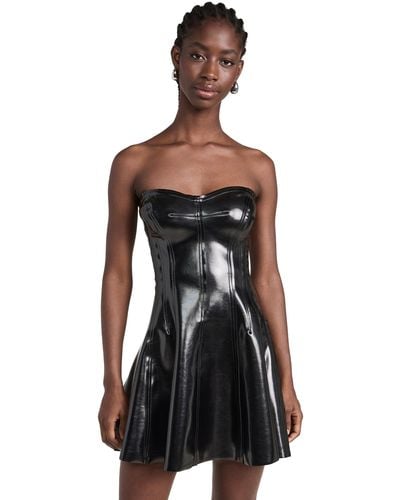 Norma Kamali Strapless Grace Mini Dress - Black