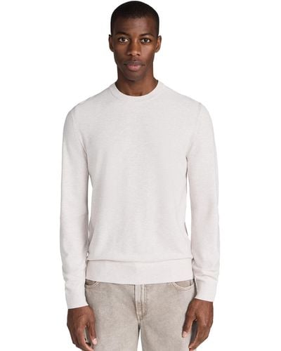 Theory Riand Crew Sweater Eange Ivory - White