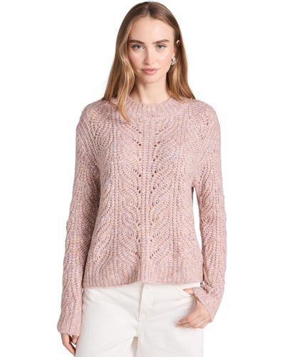 Z Supply Z Suppy Dove Sweater Shadow Auve - Pink