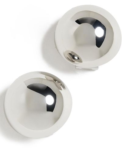 Lele Sadoughi Dome Button Earrings - Metallic