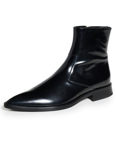 Victoria Beckham Flat Pointy Toe Boots - Black