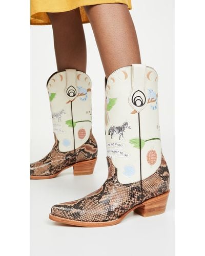 Brother Vellies Doodle Boots - Natural
