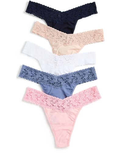 Hanky Panky Cotton Orig Rise 5 Pack Thong - Multicolor