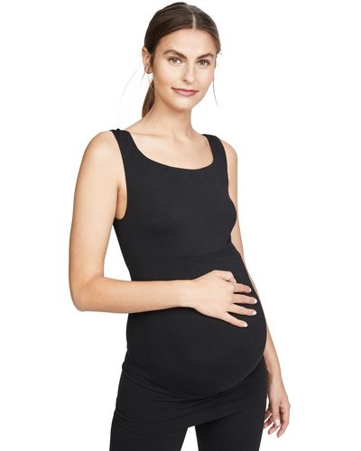Blanqi Aternity Belly Support Tank Top - Black