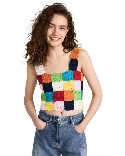 English Factory Engish Factory Coorbock Crochet Tank Top Muti - Multicolour