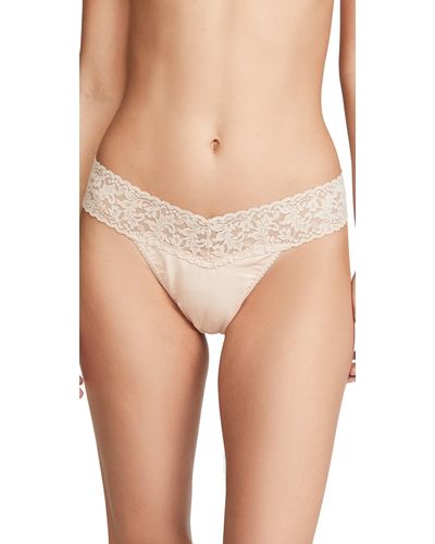 Hanky Panky Cotton With A Conscience Orig Rise Thong - Natural