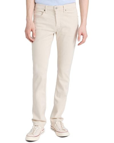 PAIGE Federal Slim Straight In Transcend Pants - Natural