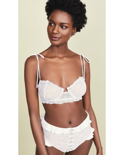 For Love & Lemons Elle Underwire Bikini Top - White